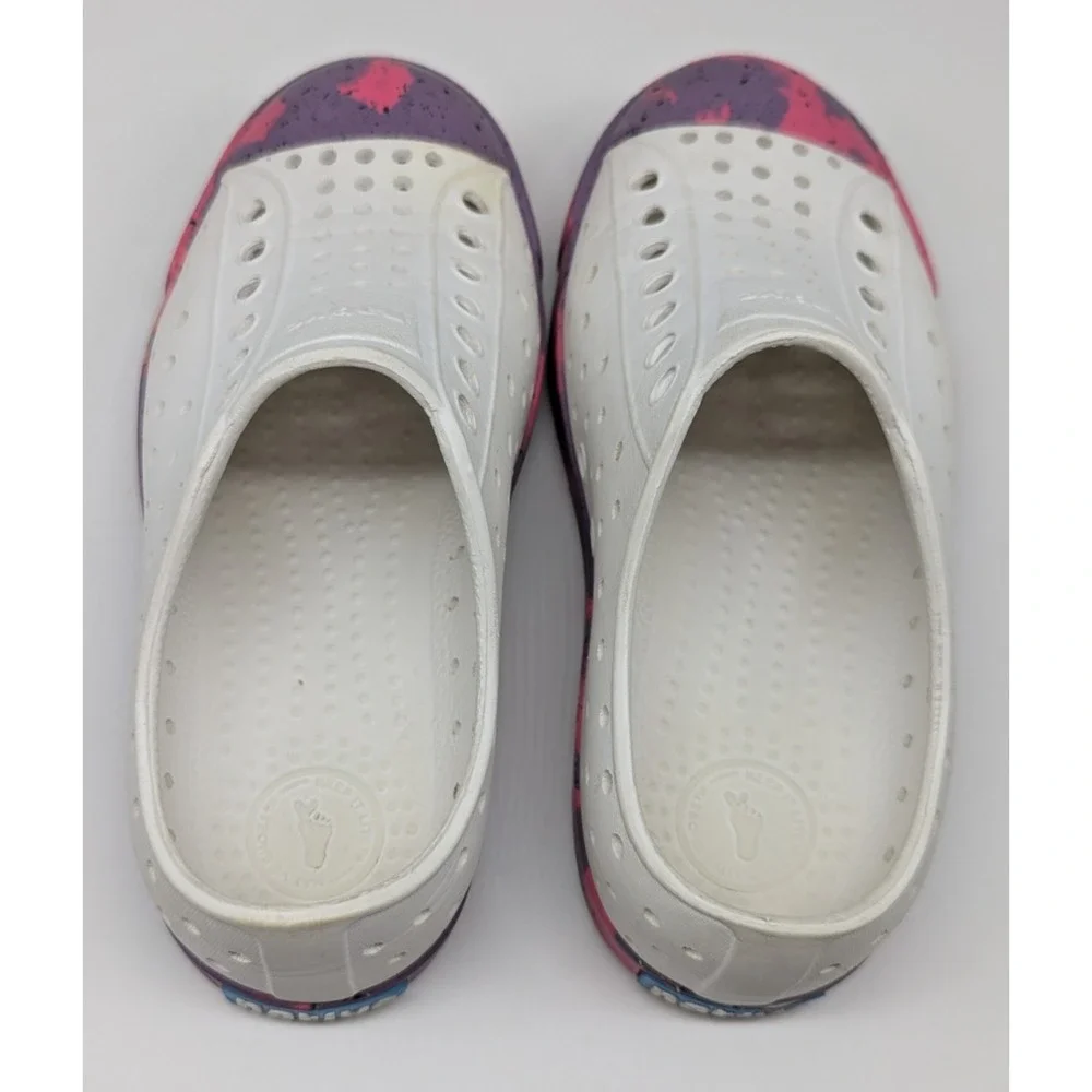 Native Jefferson Marbled Waterproof Sneaker‎ Shoe Unisex Kids Sz C12 Beach Pink